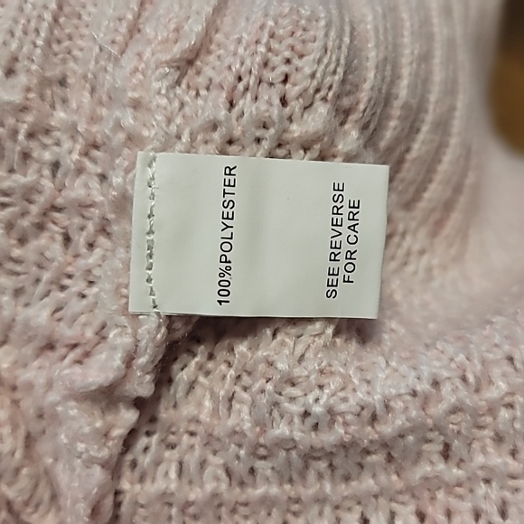 Moral Fiber Pullover Sweater Women's 3X Pink Open Knit Long Sleeve Light Y2K - Picture 10 of 11